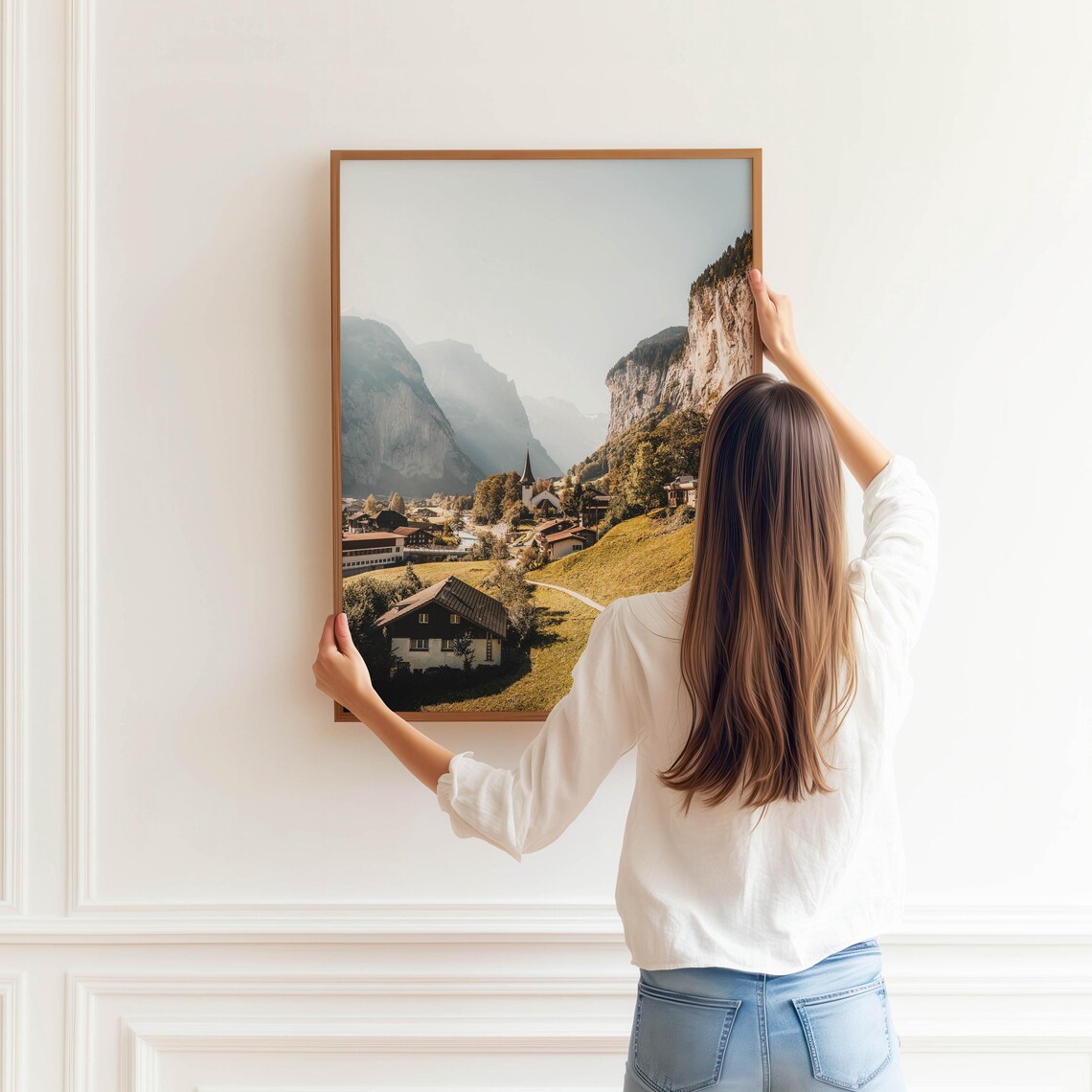 Lauterbrunnen Swiss Alps Landscape Art Print - Image 3