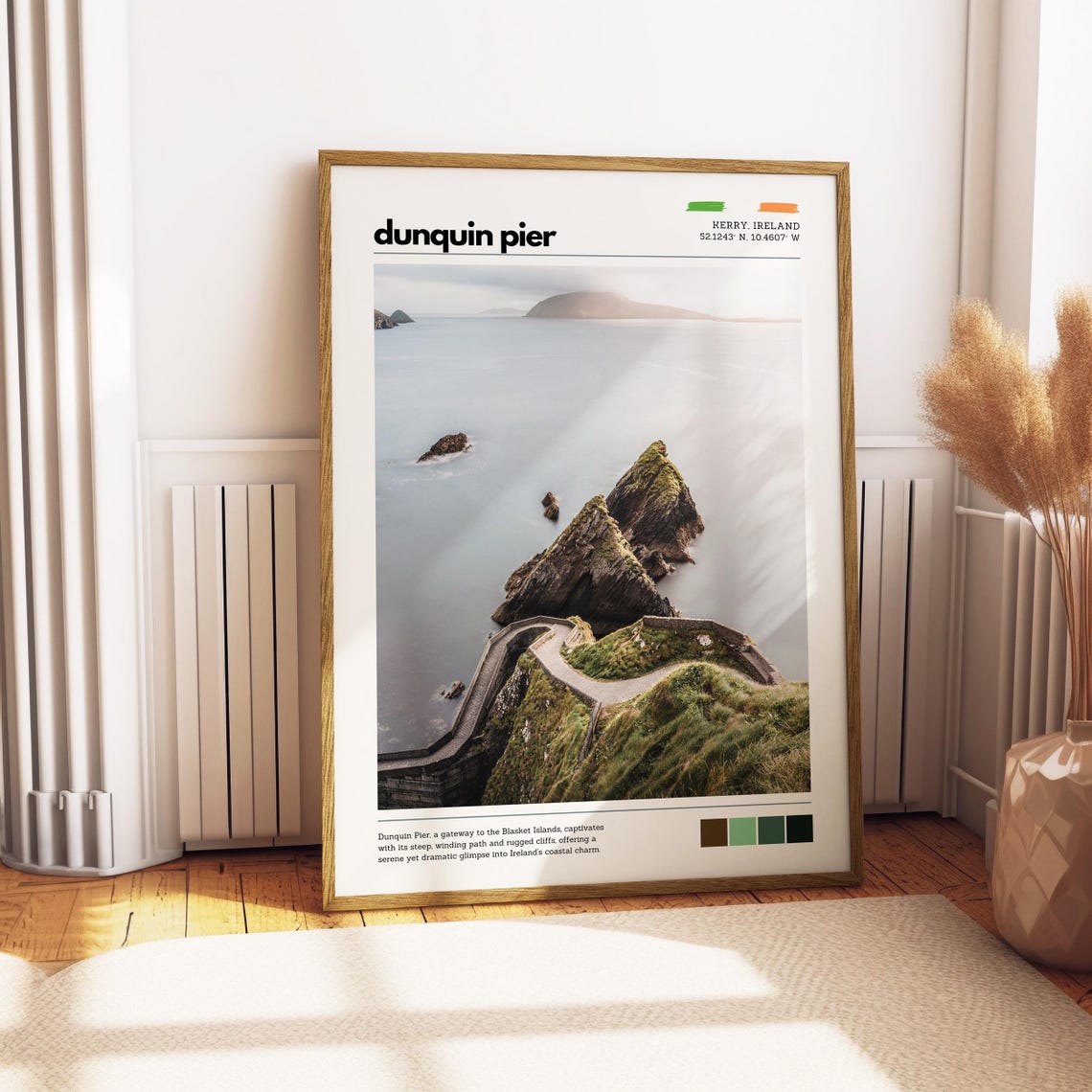Dunquin Pier Kerry Ireland Winding Cliff Path Ocean View Travel Poster - Image 4