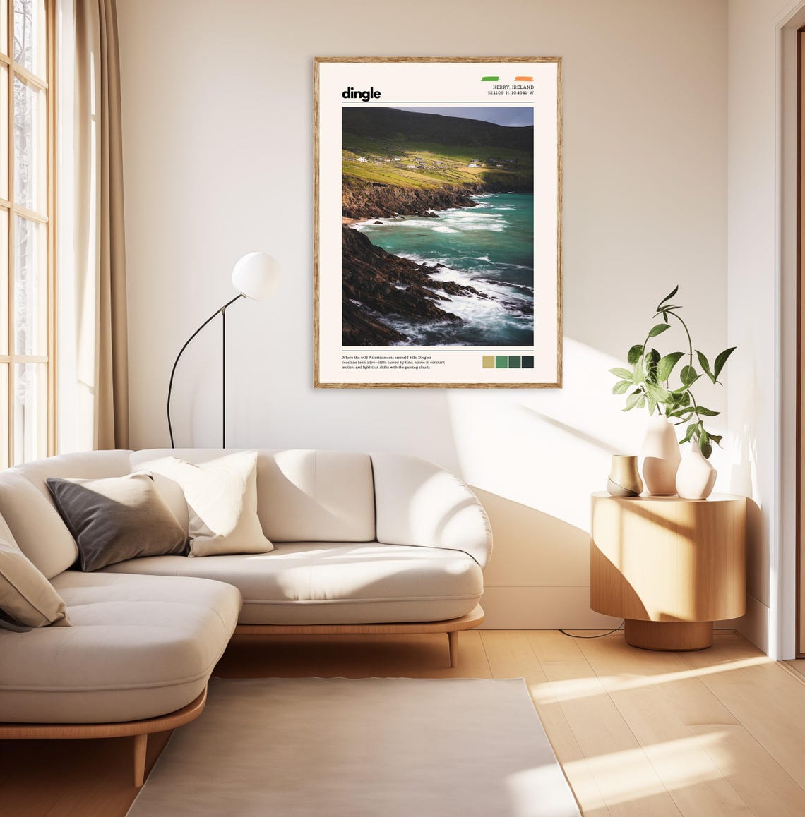 Dingle Kerry Ireland Wild Atlantic Coast Cliffs Emerald Travel Poster - Image 3