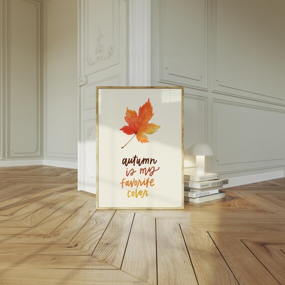 Autumn Print Cute Fall Prints Fall Gallery Wall Art Autumn Wall Art