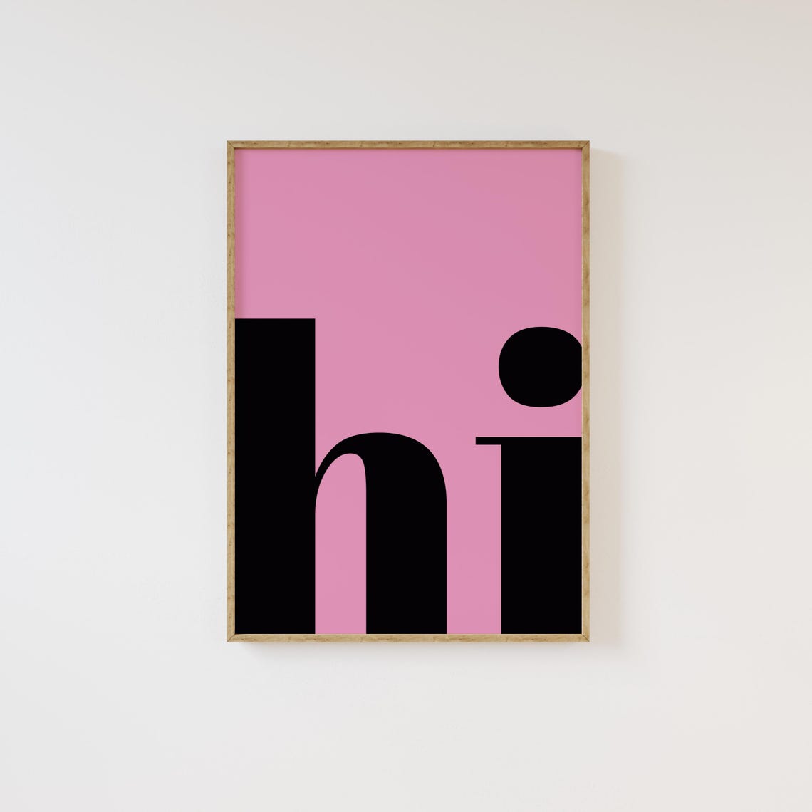 Hi Bold Red Typography Minimalist Modern Print Gift Entryway - Image 2