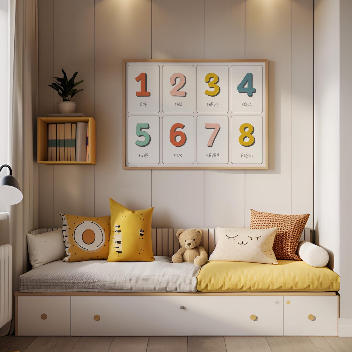 Colorful Numbers One To Eight Flashcard Set Kids Learning Poster - Image 5