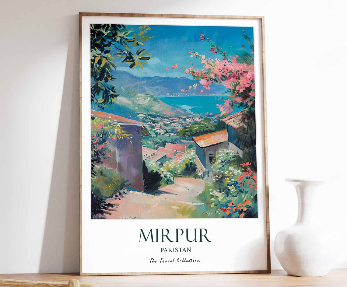 Mirpur Travel Poster, Pakistani Wall Art Decor