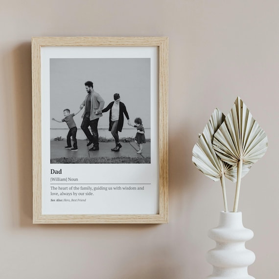 Dad Definition Typography Poster, Father's Day Gift
