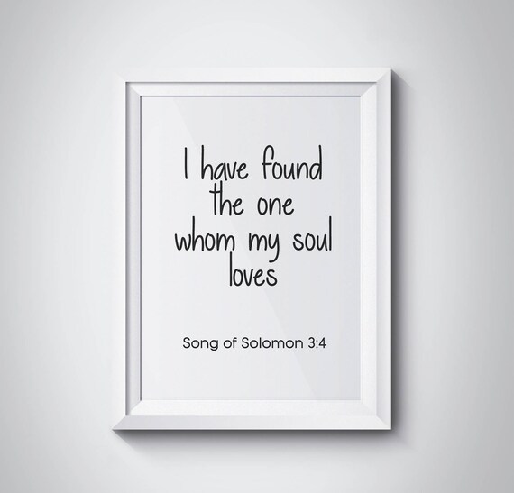 Song Of Solomon 3:4 Bible Verse Scripture Faith Quote Wall Art