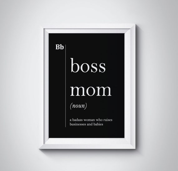 Business Woman Art Business Lady Gift Boss Mom Definition Print Mother Gift Family Poster Home Wall Art Office Wall Decor For Her Typography
