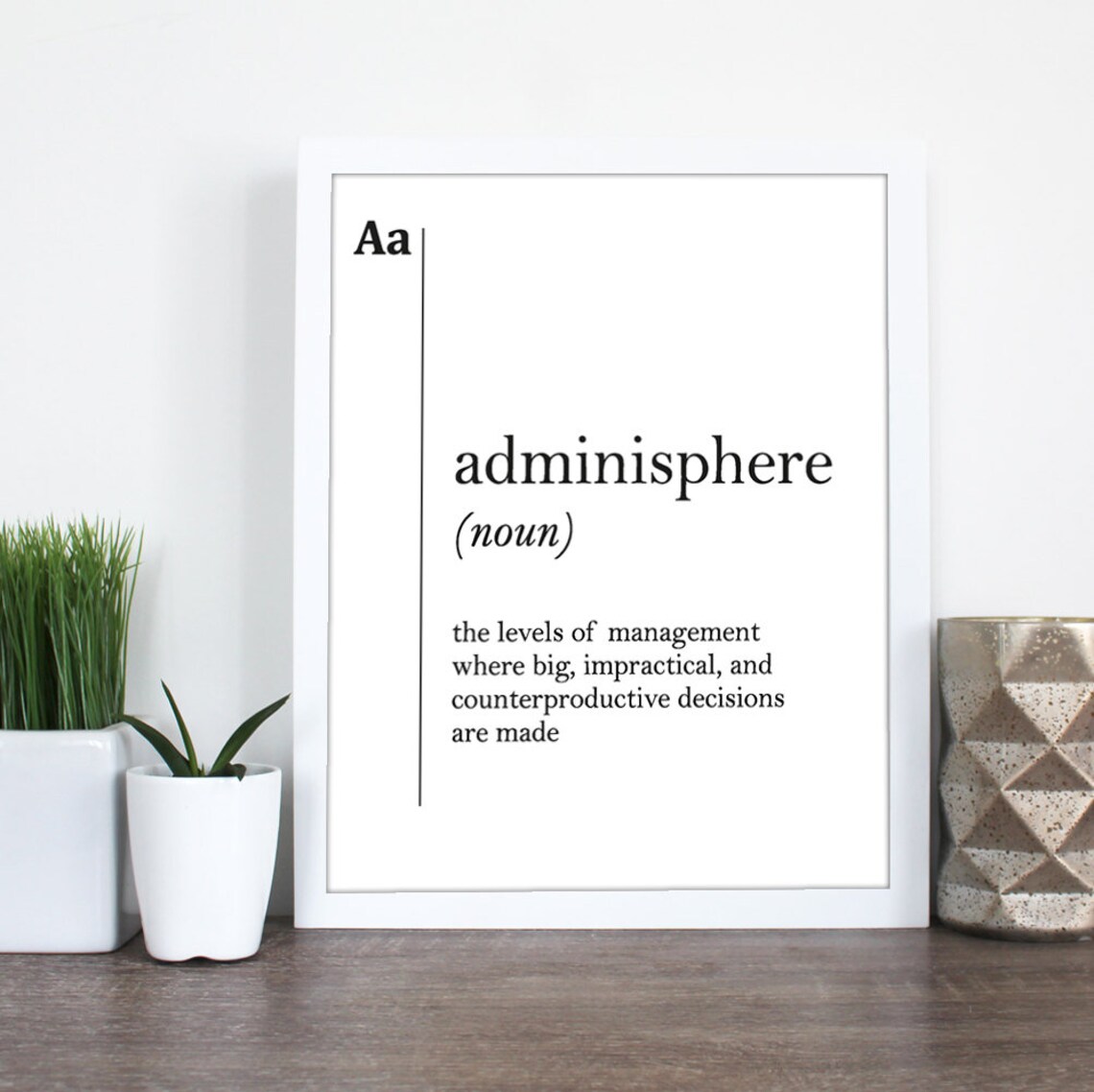 Adminisphere Definition Print, Funny Office Decor - Image 2