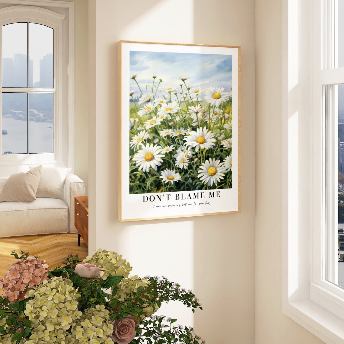 Taylor Swift Do Not Blame Me Daisy Field Lyric Watercolor Poster - Image 2