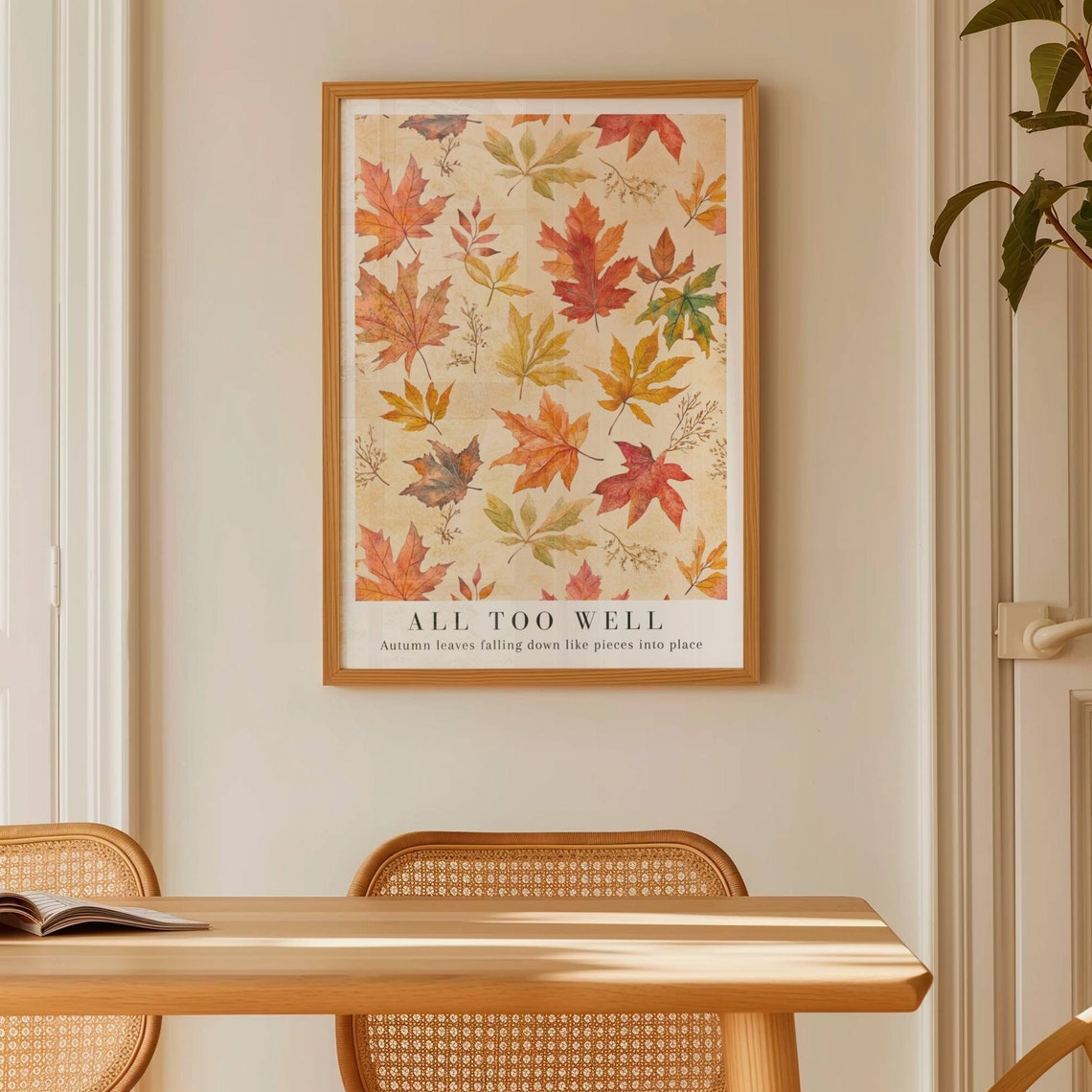 Taylor Swift All Too Well Autumn Leaves Fall Watercolor Poster - Image 3