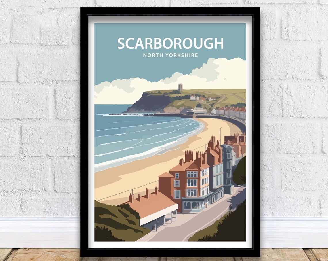 Scarborough Travel Poster, Yorkshire Scenery Art Print