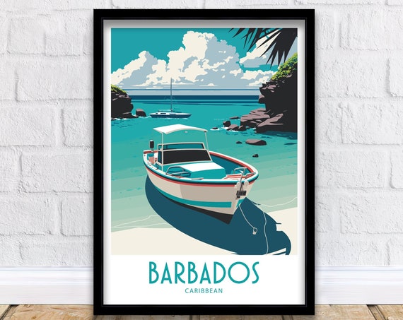 Barbados Travel Print Wall Art Barbados Travel Poster Gift For Barbados Scenery Wall Art Barbados Caribbean Wall Art Gift Barbados