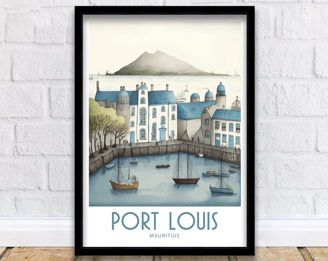 Port Louis Travel Print Wall Art Port Louis Travel Poster Gift For Port Louis Scenery Wall Art Port Louis Mauritius Gift Wall Art Port Louis
