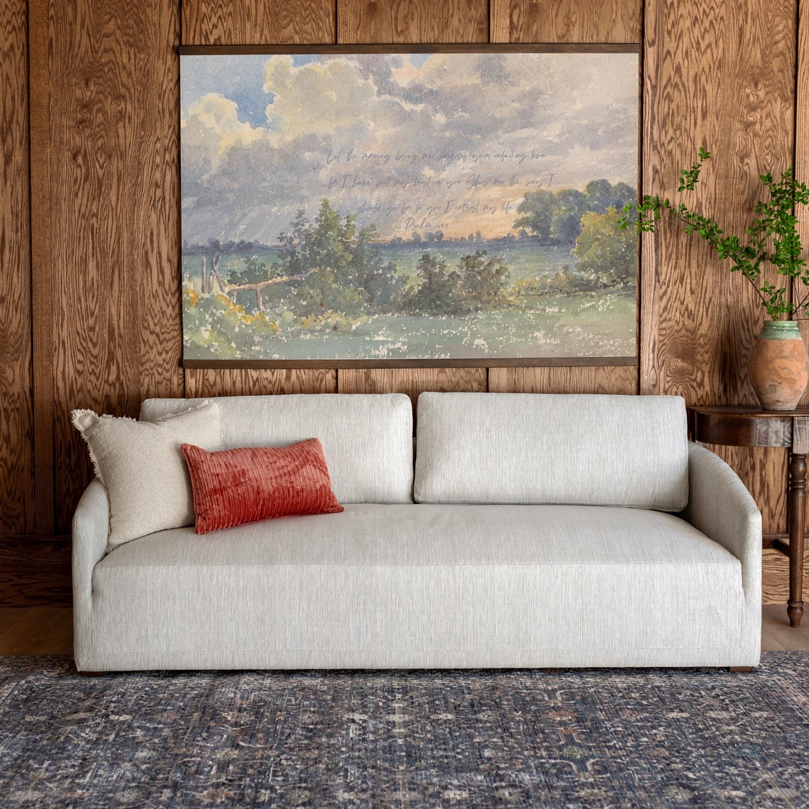 Psalm 143:8 Morning Prayer Watercolor Landscape Scripture Poster - Image 3