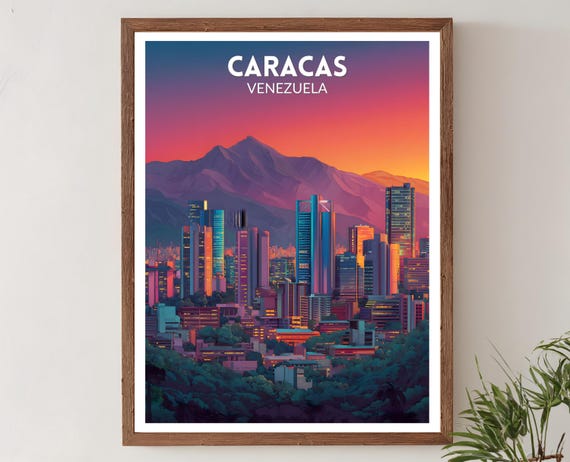 Caracas Venezuela Vibrant Travel Poster