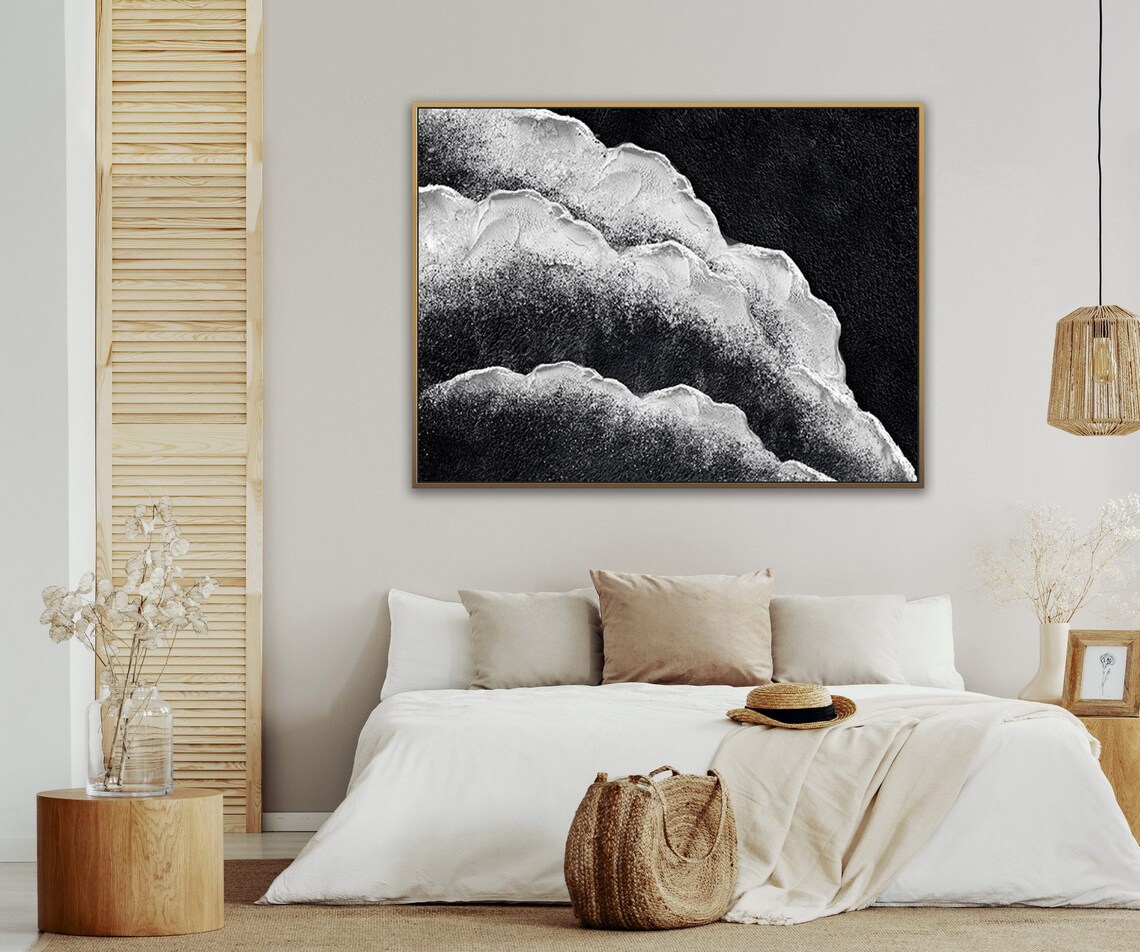 Large Black White Wall Art Black White Abstract Painting On Original Textured Art Modern Abstract Art Contemporary Wall Decor - Image 4