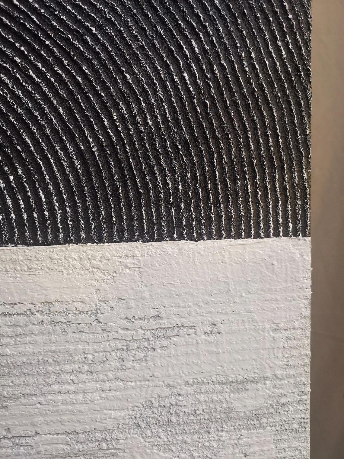 Black And White Abstract Art Painting Black And White Art Black Abstract Art Black Textured Art Black Wall Art Black Frame Wall Art - Image 4