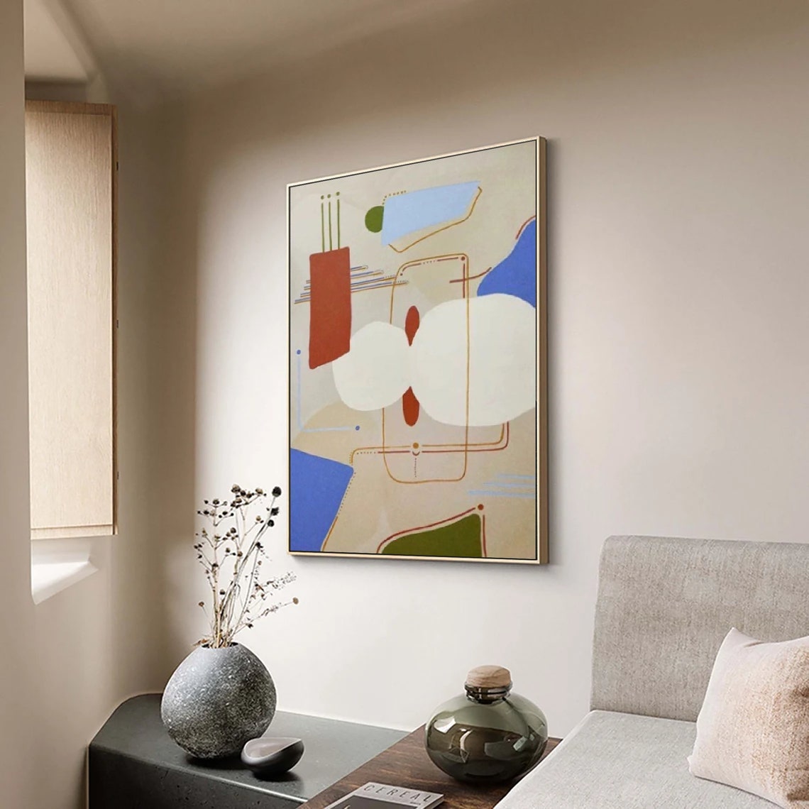 Neutral Beige Minimalist Painting Beige Wall Art White Abstract Art Texture Painting Beige Abstract Painting On Wabi Sabi Wall Art - Image 4