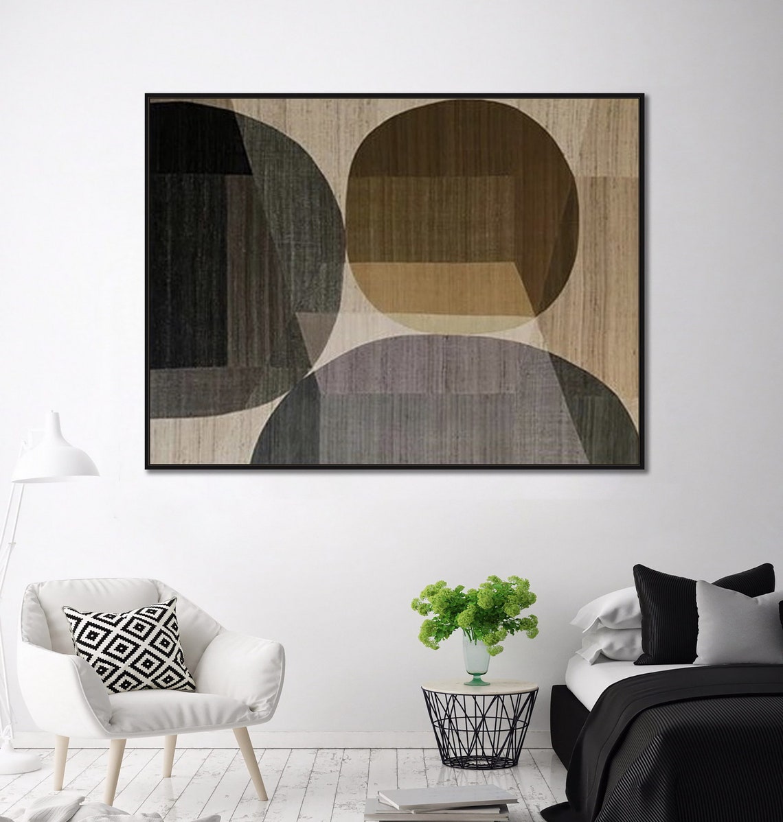 Neutral Wabi Sabi Wall Art Brown Abstract Painting Black Brown Textured Minimalist Painting Beige Abstract Minimalist Painting - Image 5