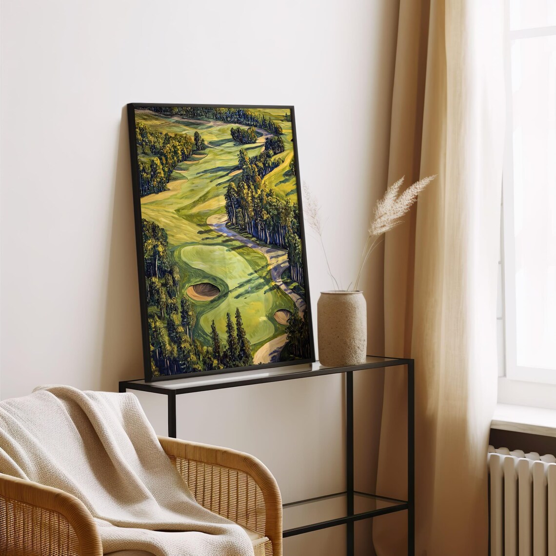 Golf Course Landscape Art Print Golf Lover Wall Decor Fairway Art Golfing Poster Decor - Image 6