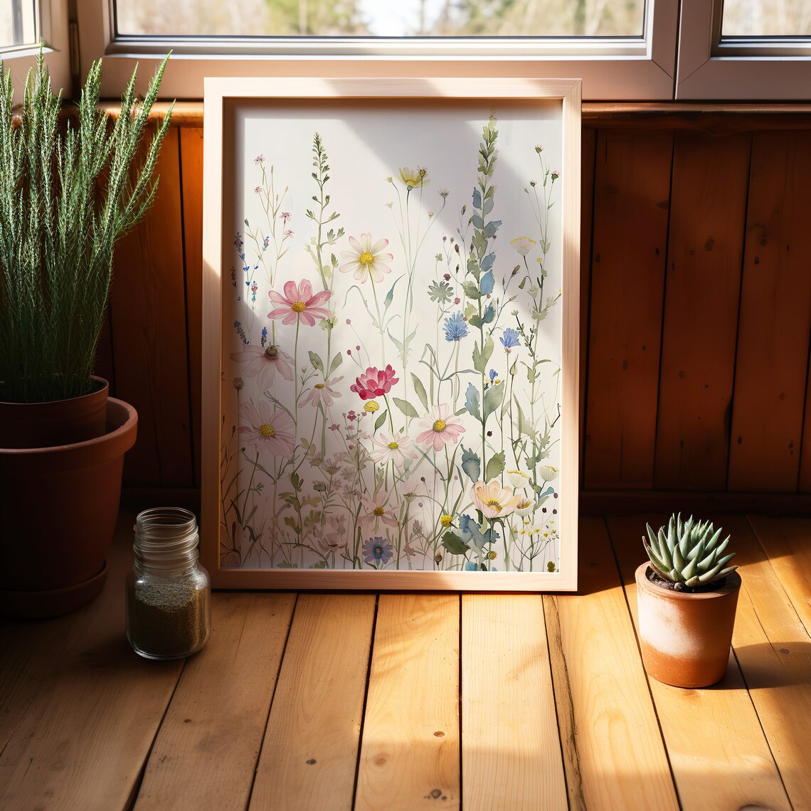 Watercolor Wildflower Botanical Wall Art Print - Image 2