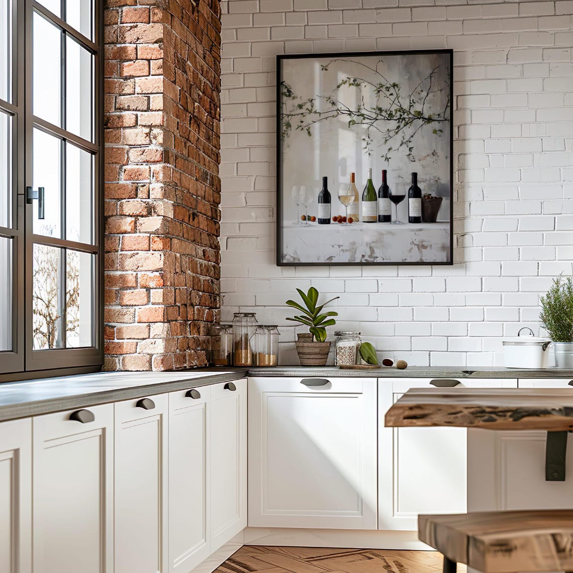 Wine Bottles Still Life Kitchen Bar Decor Painting Gift Poster - Image 6