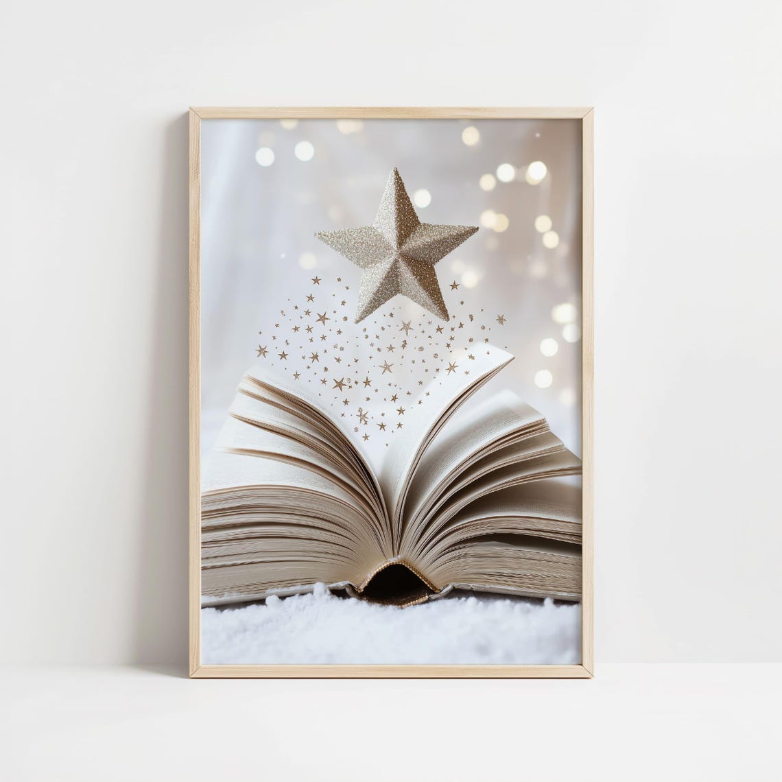 Magical Open Book With Golden Star Christmas Reading Fantasy Poster - Image 8