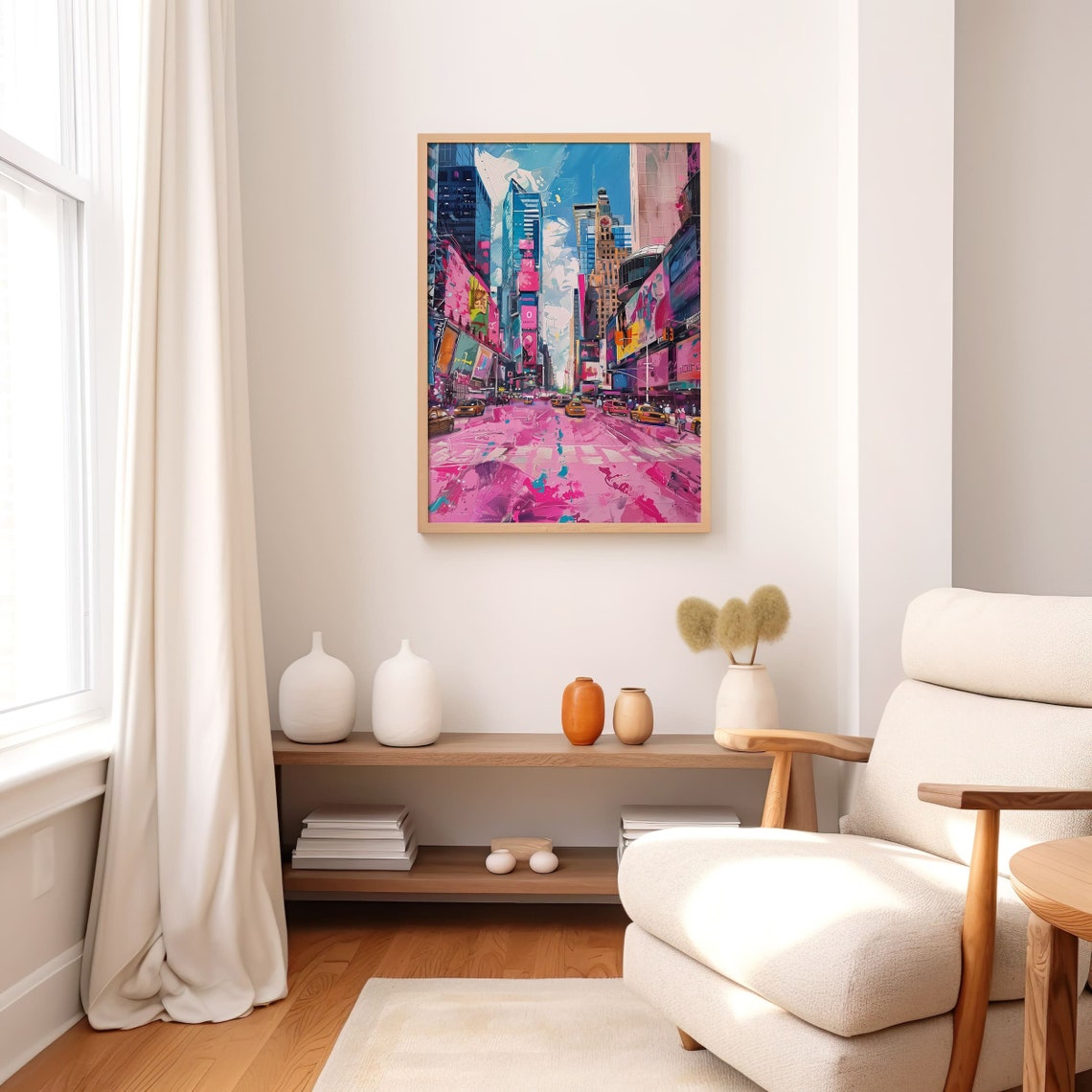 New York City Times Square Art Colorful Urban Wall Art Modern Cityscape Print Vibrant Nyс Street Art City Skyline Art - Image 7