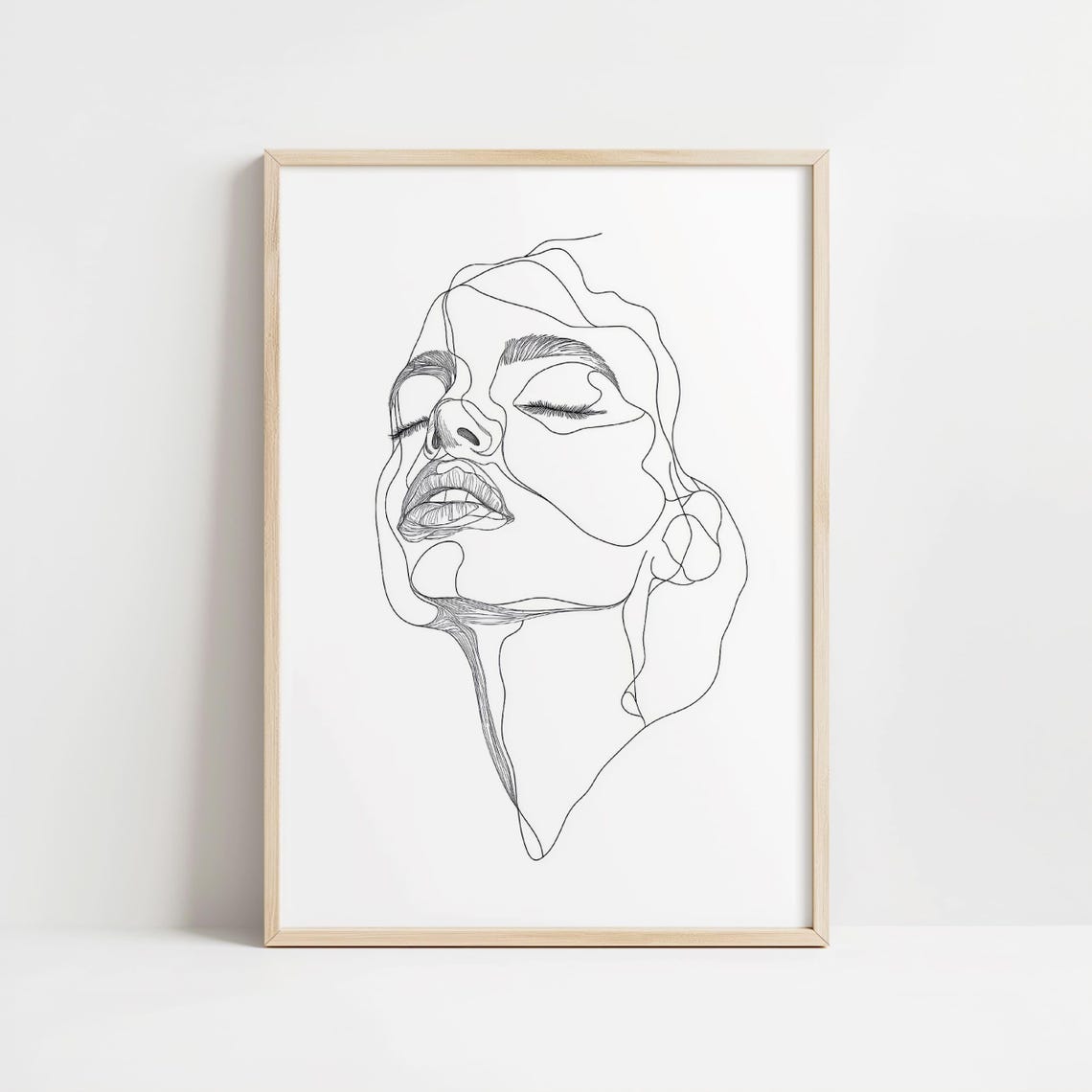 Minimalist Line Art Portrait Abstract Female Face Printable Modern Wall Art Black And White Print Contemporary Art Decor - Image 8