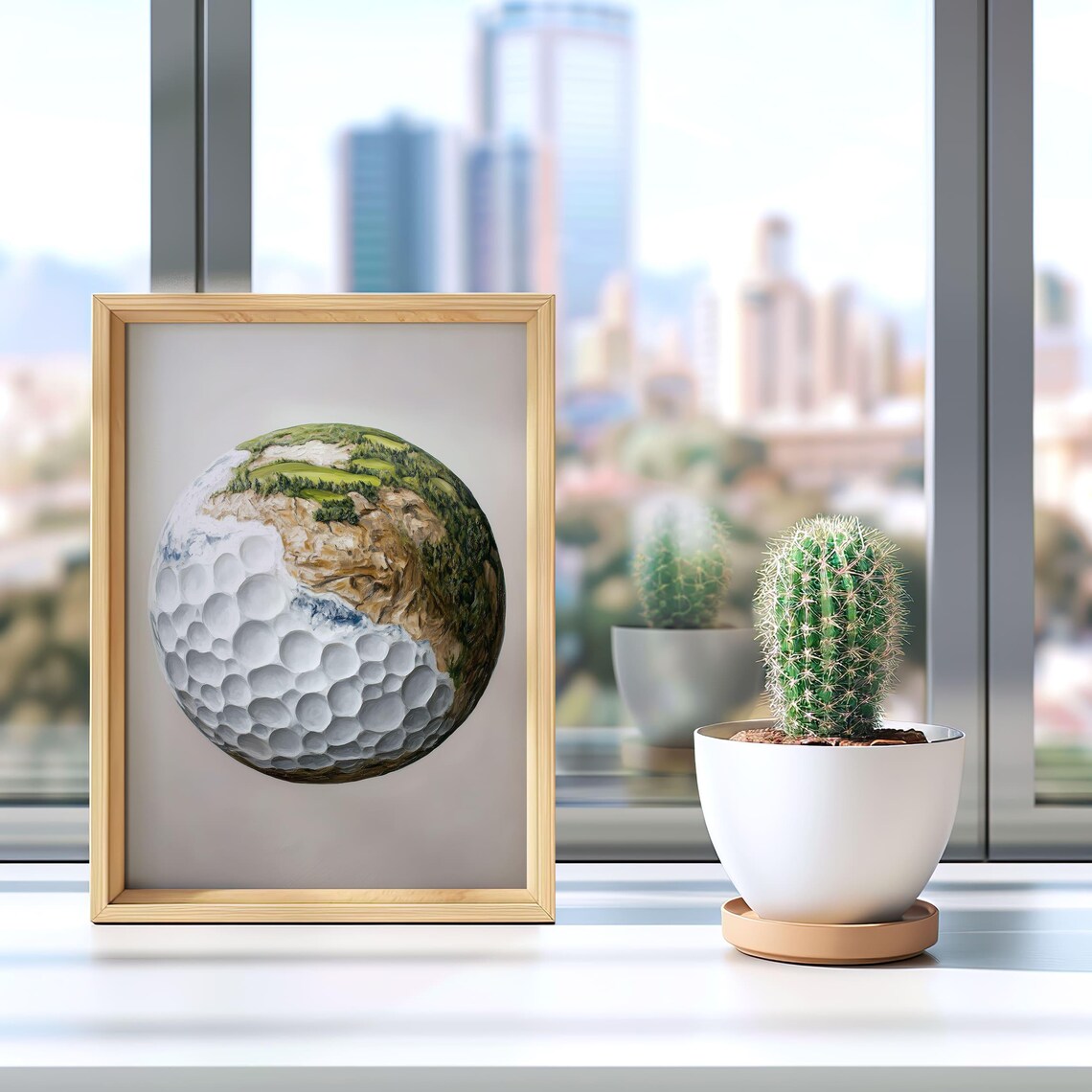 Golf Art Print Modern Golf Course Wall Art Unique Golf Decor Golf Landscape Print - Image 7