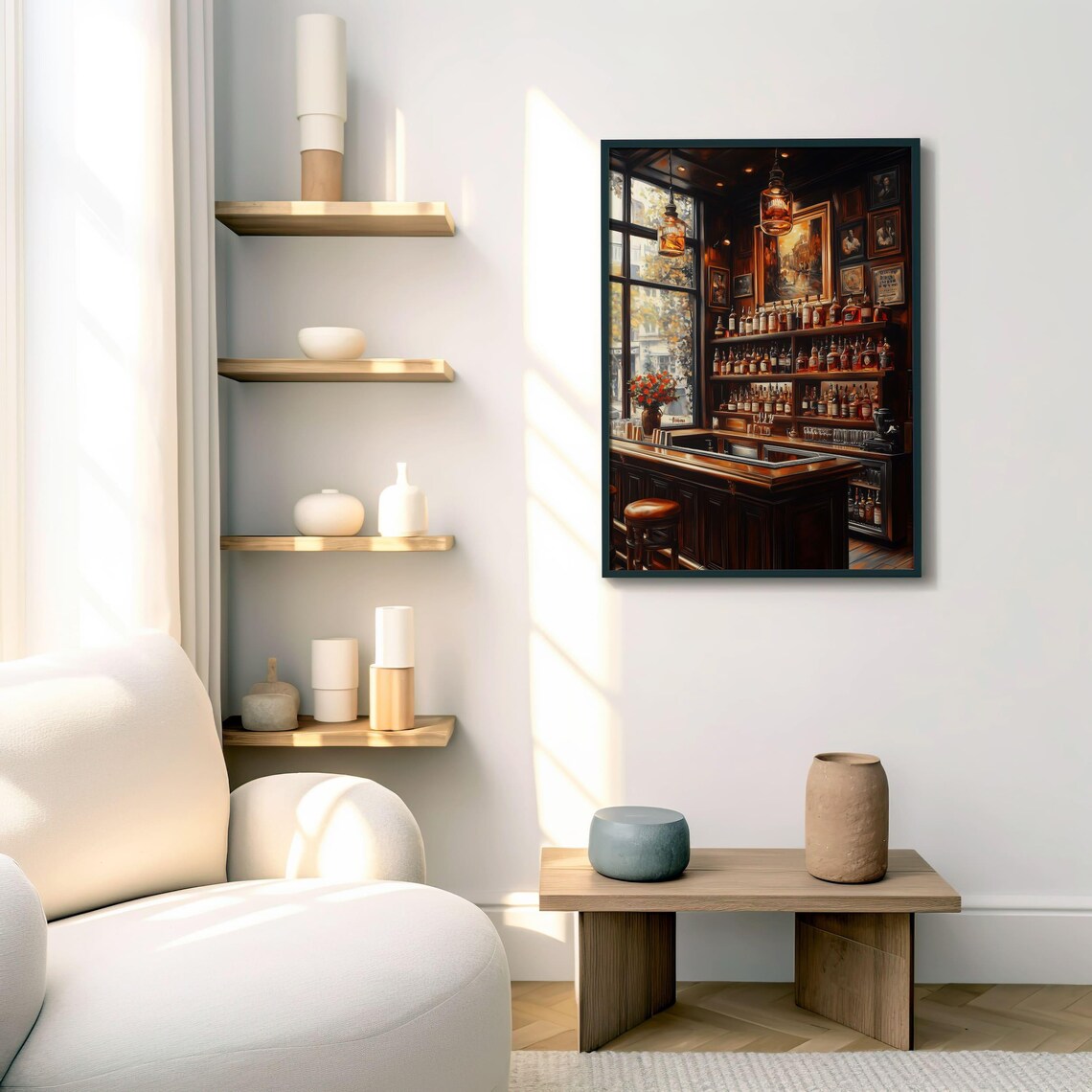Vintage Whiskey Bar Interior Painting Cozy Home Bar Decor Poster - Image 7