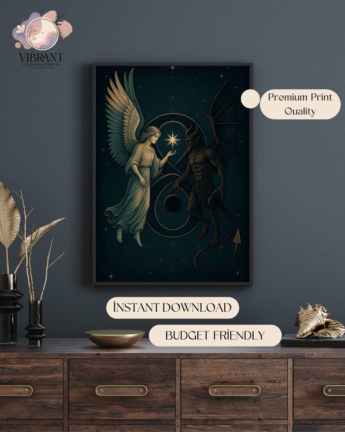 Angel And Demon Infinity Symbol, Spiritual Balance - Image 4