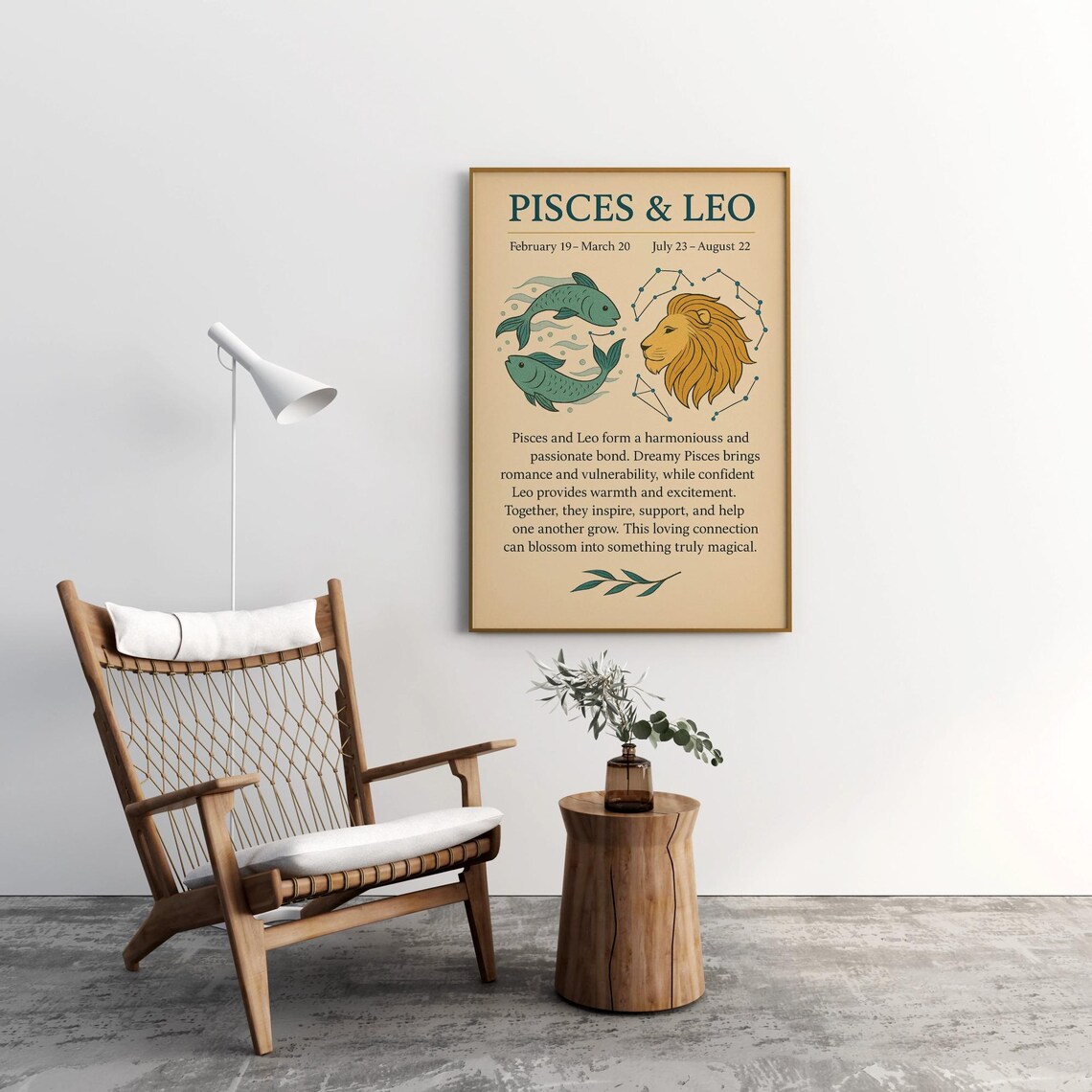 Pisces And Leo Zodiac Compatibility Poster - Image 3