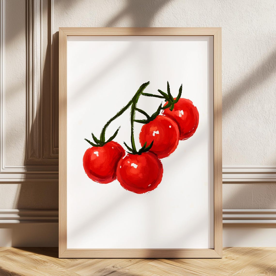 Ripe Cherry Tomatoes on the Vine Bold Fresh Food Kitchen Poster