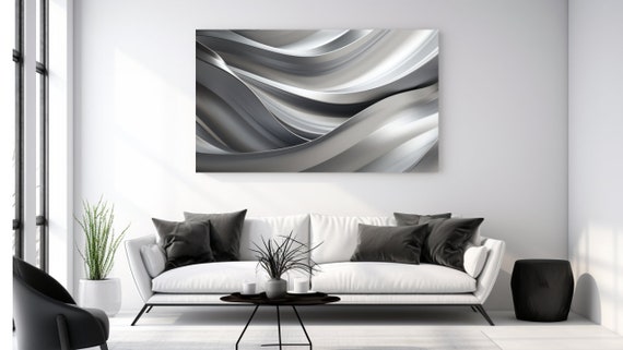 Grey Abstraction Art Print, Modern Home Decor
