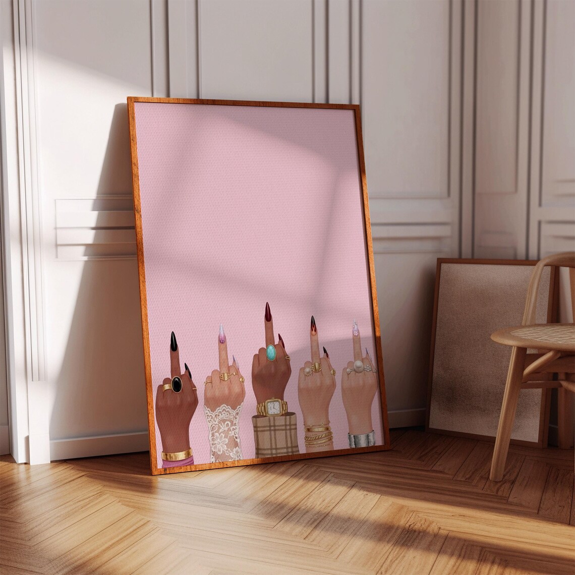 Middle Finger Wall Art, Baddie Room Decor