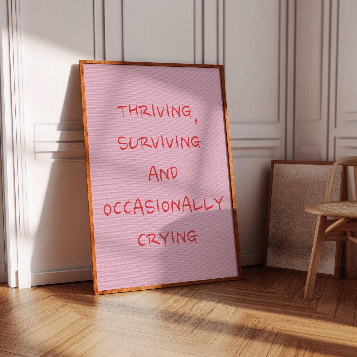 Thriving Surviving Crying Print Inspirational Girly Wall Art Digital Download