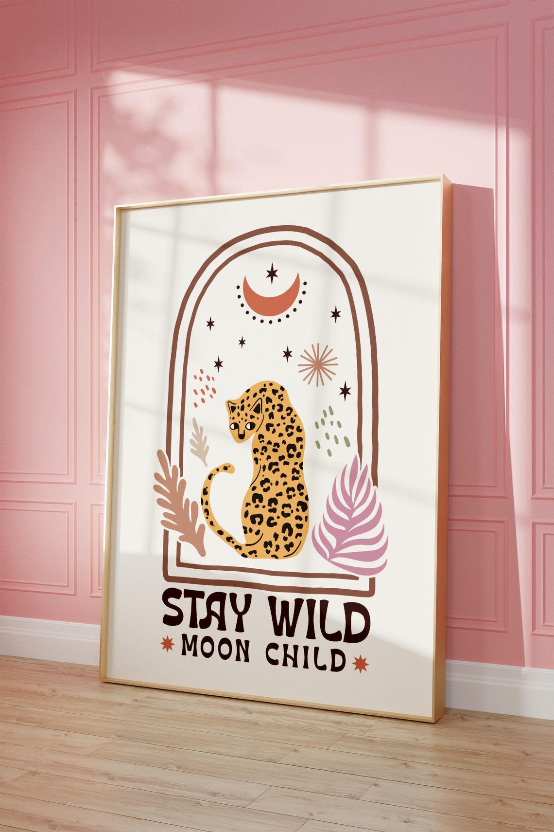 Stay Wild Moon Child Print Spiritual Wall Art Digital Download
