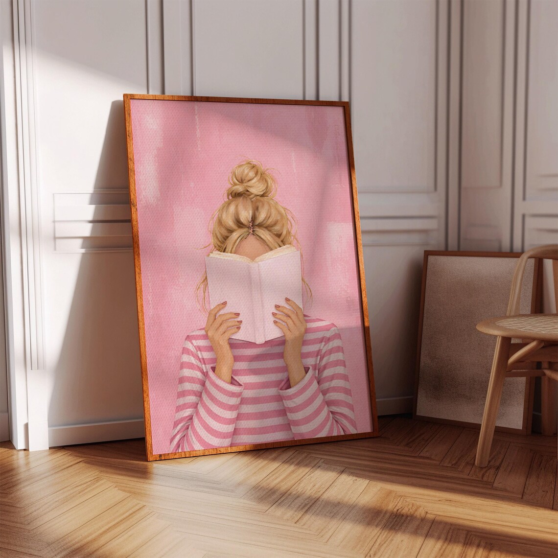 Woman Reading Print, Soft Girl Cozy Decor