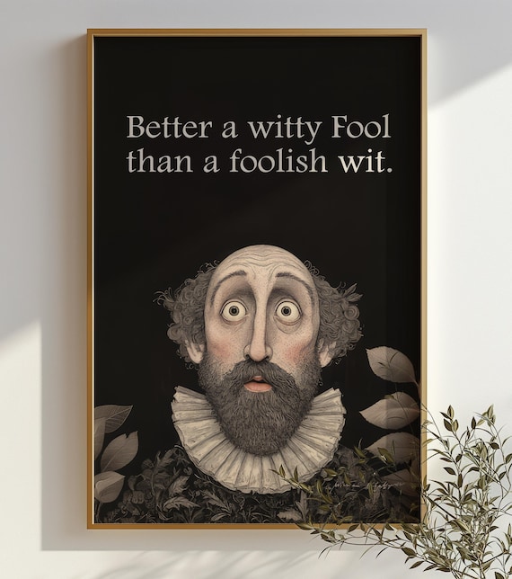 Shakespeare Quote Poster, Theatre Classroom Wall Art