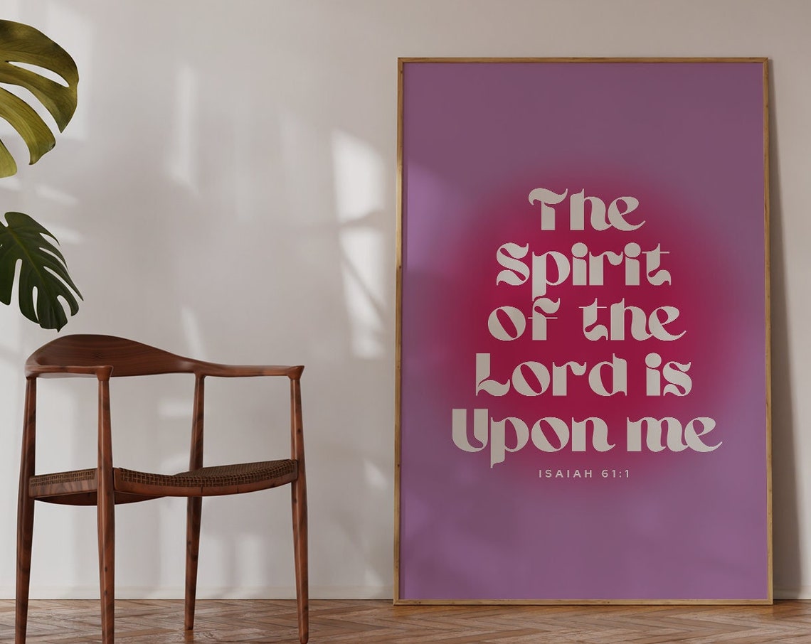 Isaiah 61 Print Jesus Aura Poster Bible Verse Wall Art Modern Christian Art Wall Art - Image 4