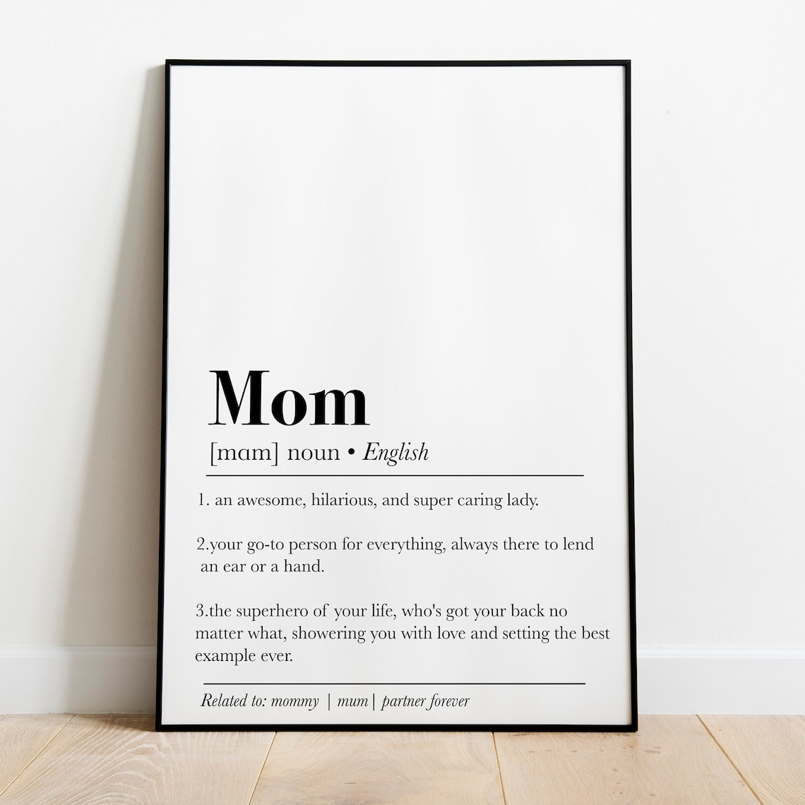Mom Definition Print, Mother's Day Gift Poster
