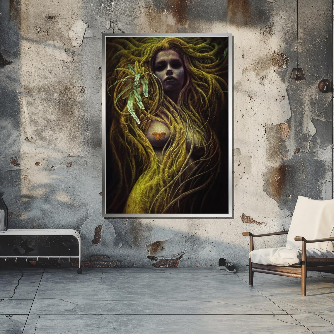 Nature Spirit Fantasy, Female Figure Entwined With Vines - Image 3