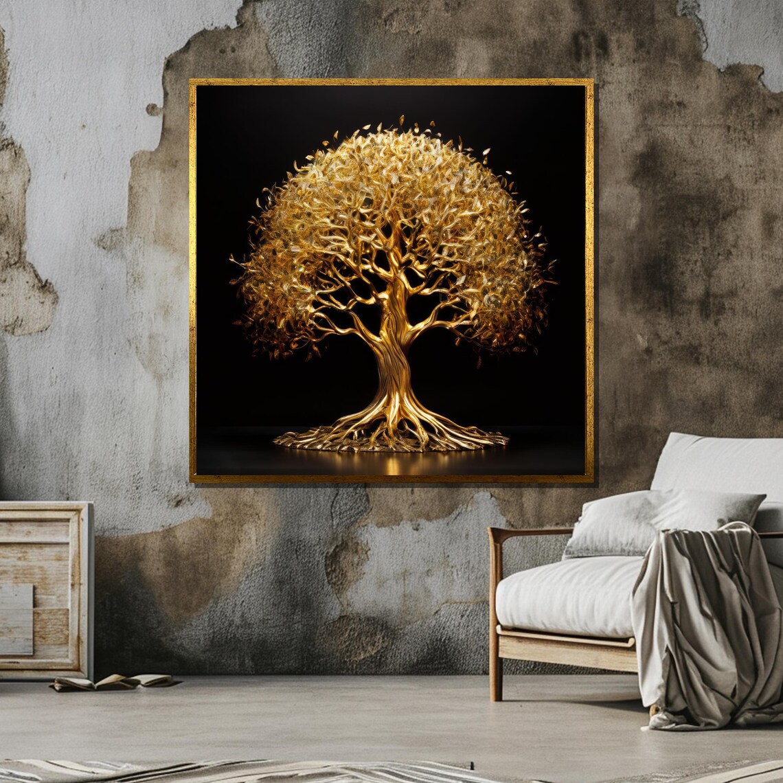 Golden Tree Of Life Wall Art Print - Image 5