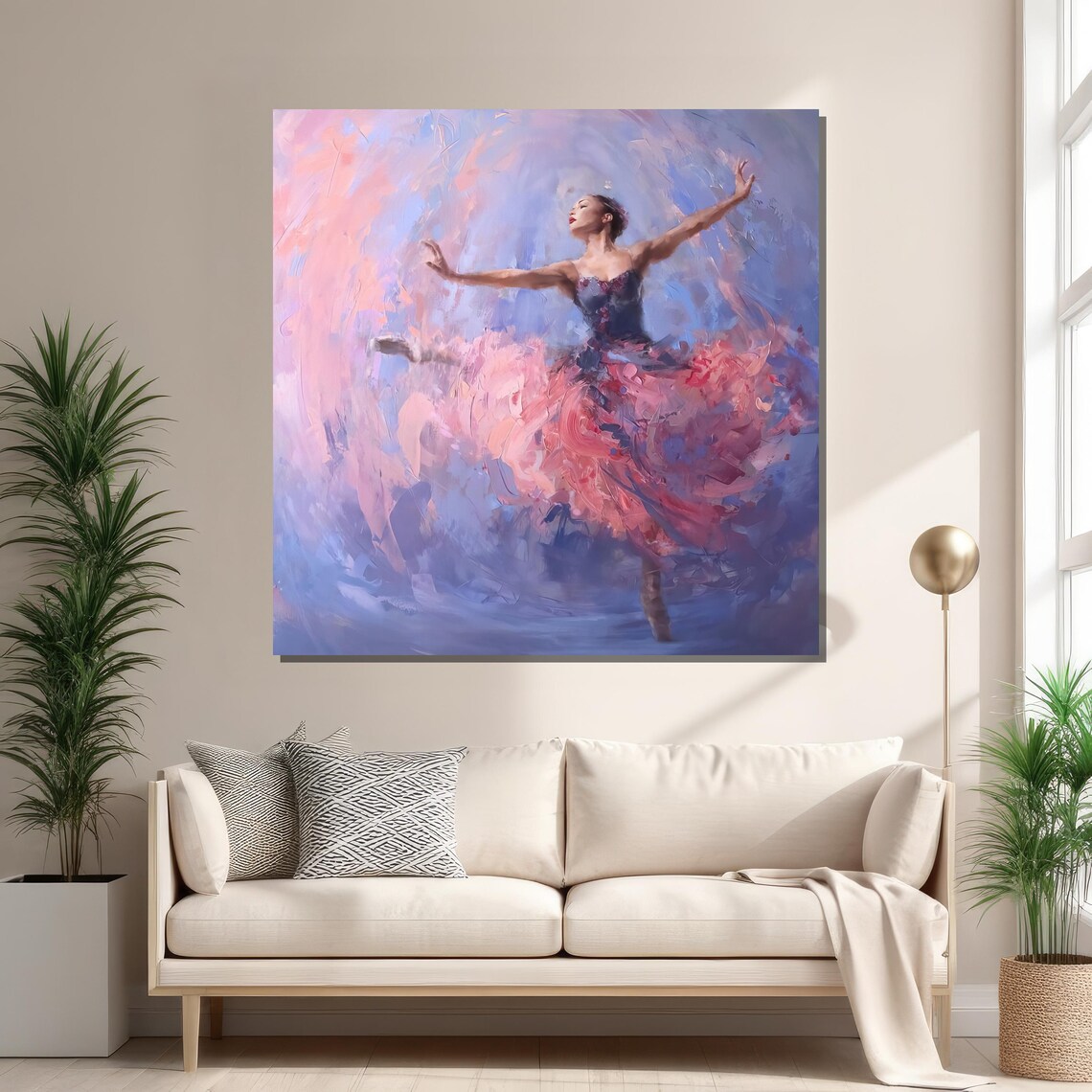 Graceful Ballerina In Pink, Elegant Dance Art - Image 2