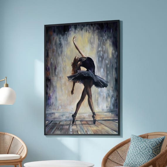 Elegant Ballerina Art Print, Graceful Ballet Dancer