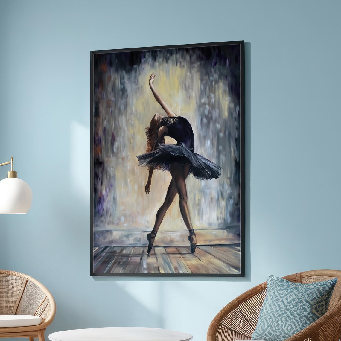 Elegant Ballerina Art Print, Graceful Ballet Dancer
