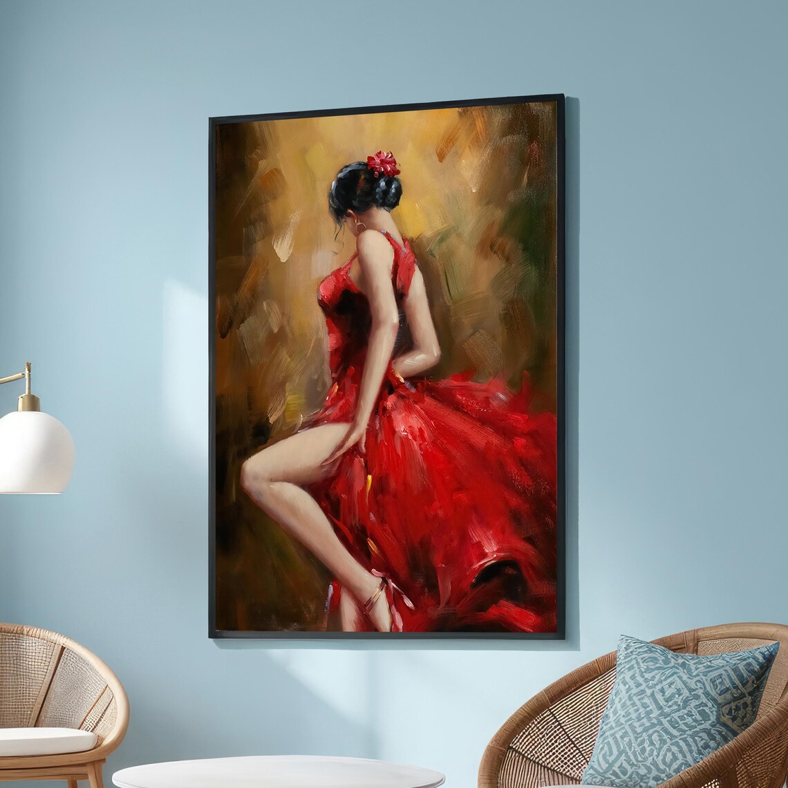 Flamenco Dancer, Impressionistic Dance Art Print