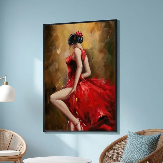 Flamenco Dancer, Impressionistic Dance Art Print