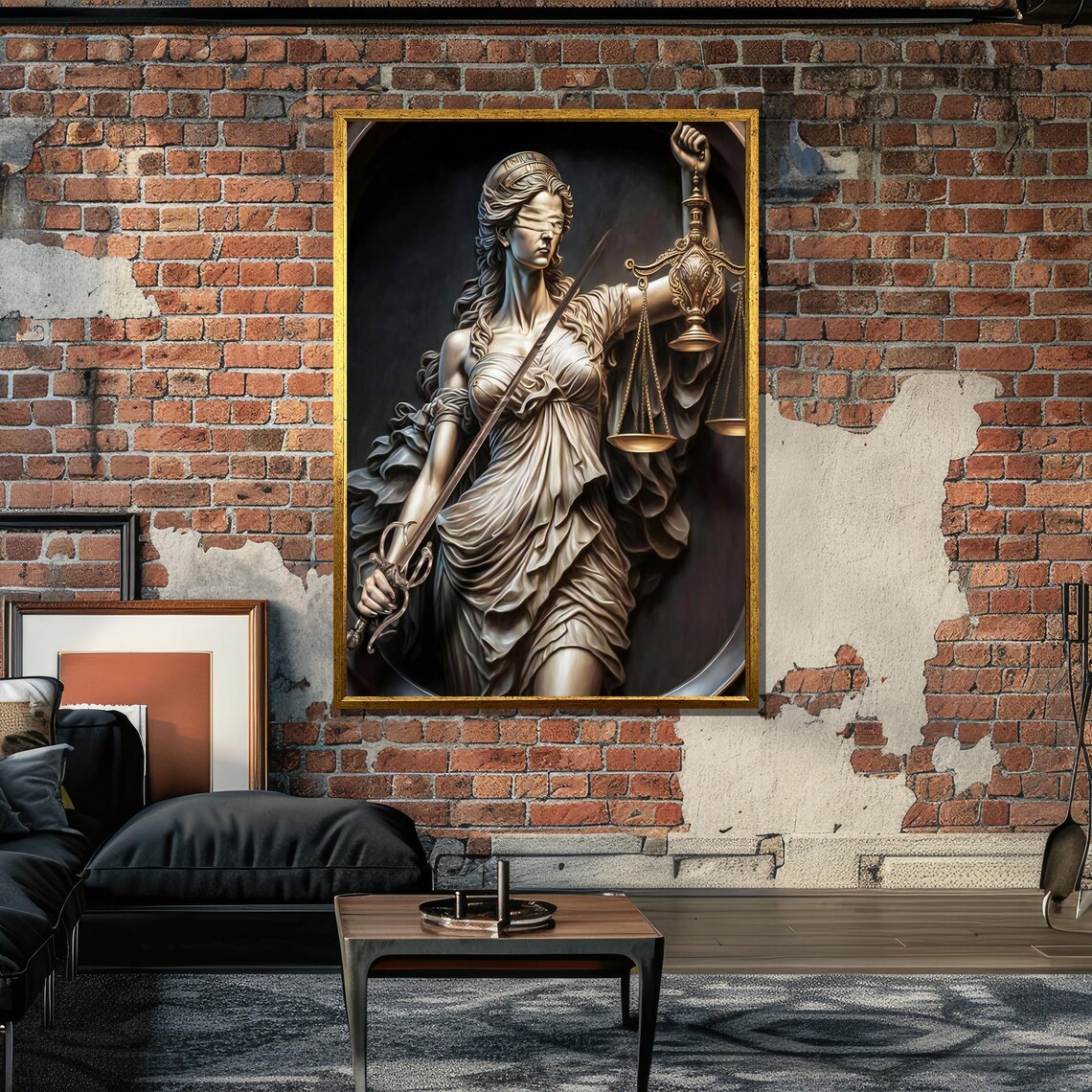 Lady Justice Art Print, Classical Legal Wall Art - Image 6