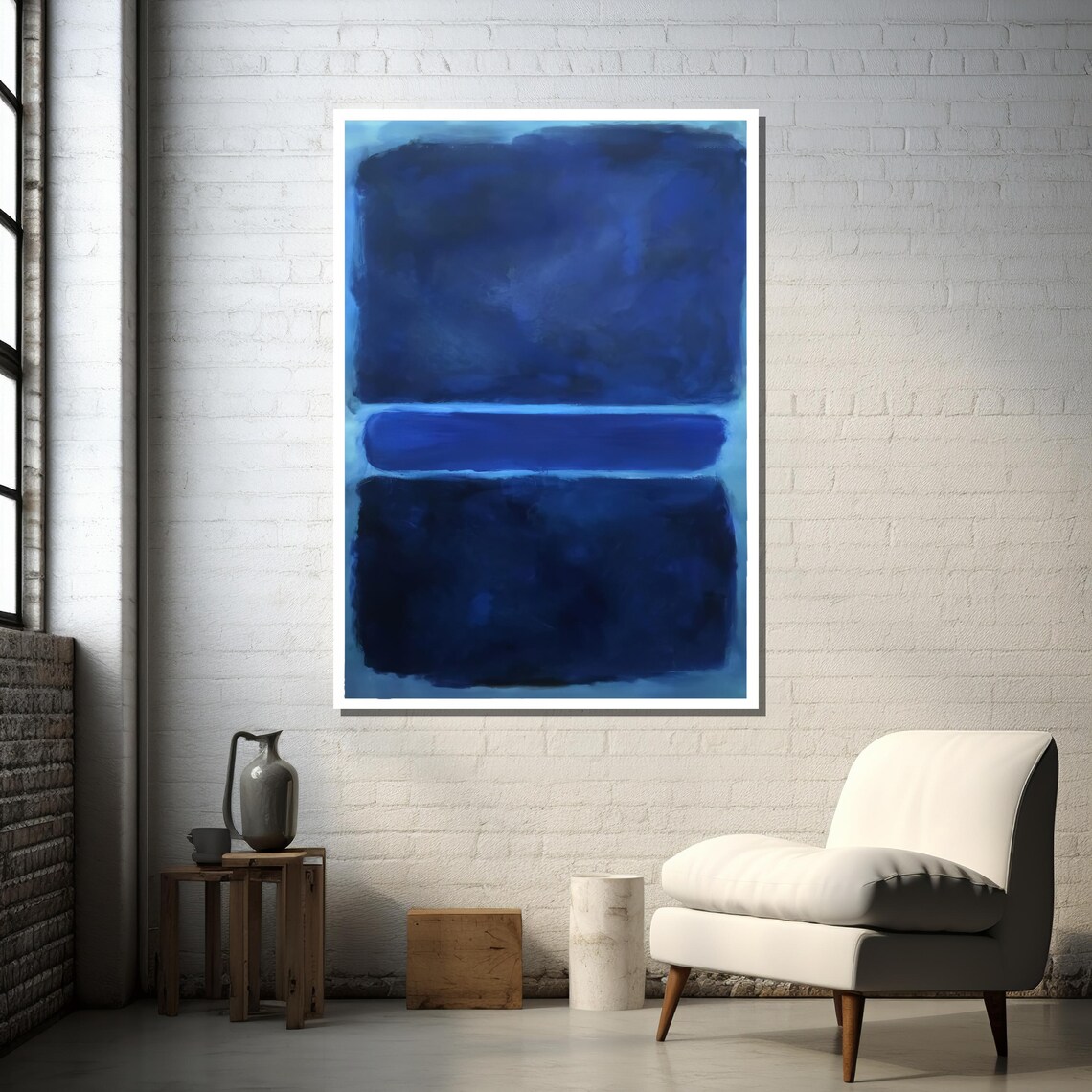 Mark Rothko Blue And Black Abstract, Modern Wall Decor - Image 3